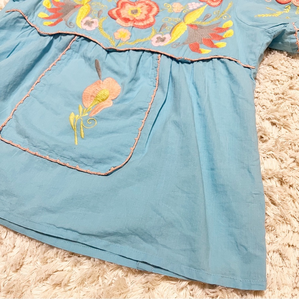 Sister Mary cotton embroidered floral Womans top Size XS - Picture 3 of 11